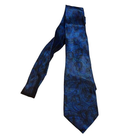 Paisley 70s SILK Vintage Tie Corpcore - Picture 1 of 5